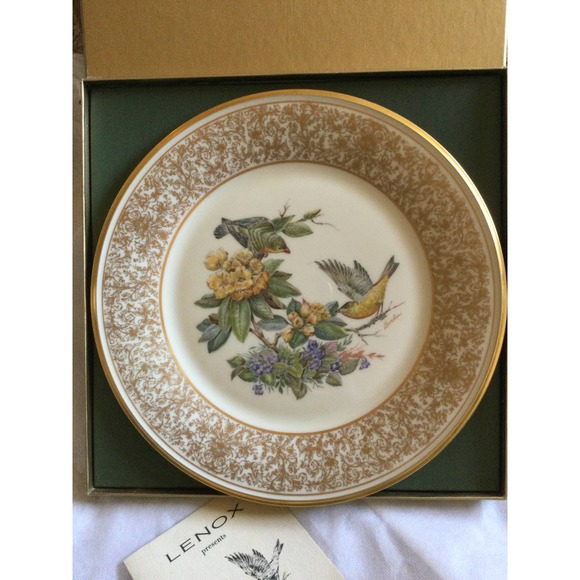 Lenox Goldfinch Plate - Picture 1 of 4